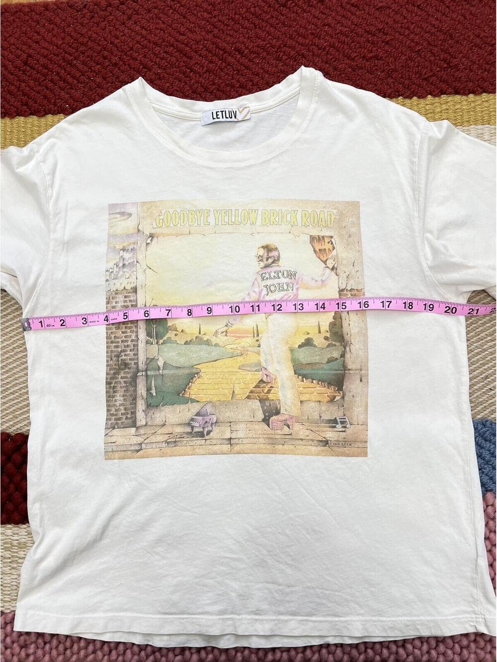 Anthropologie LetLuv Elton John tee, Limited edition Goodbye Yellow Brick Road - Picture 7 of 8